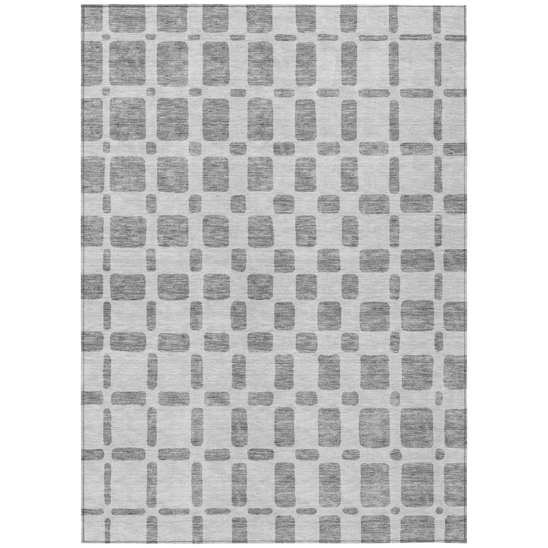 HomeRoots Geometric Transitional Rectangle Outdoor Rug