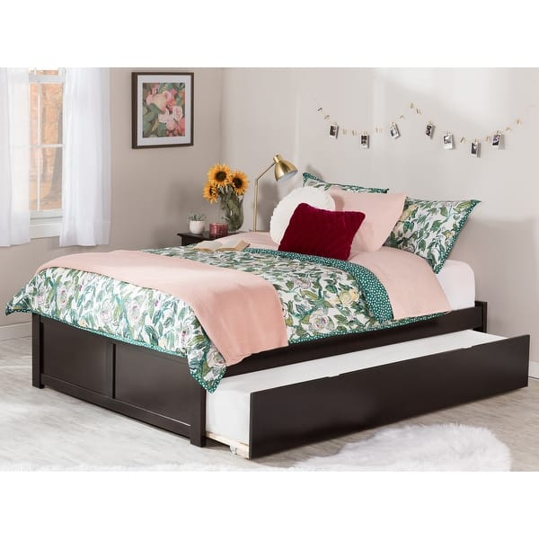 slide 2 of 9, Concord Full Platform Bed with Twin Trundle in Espresso