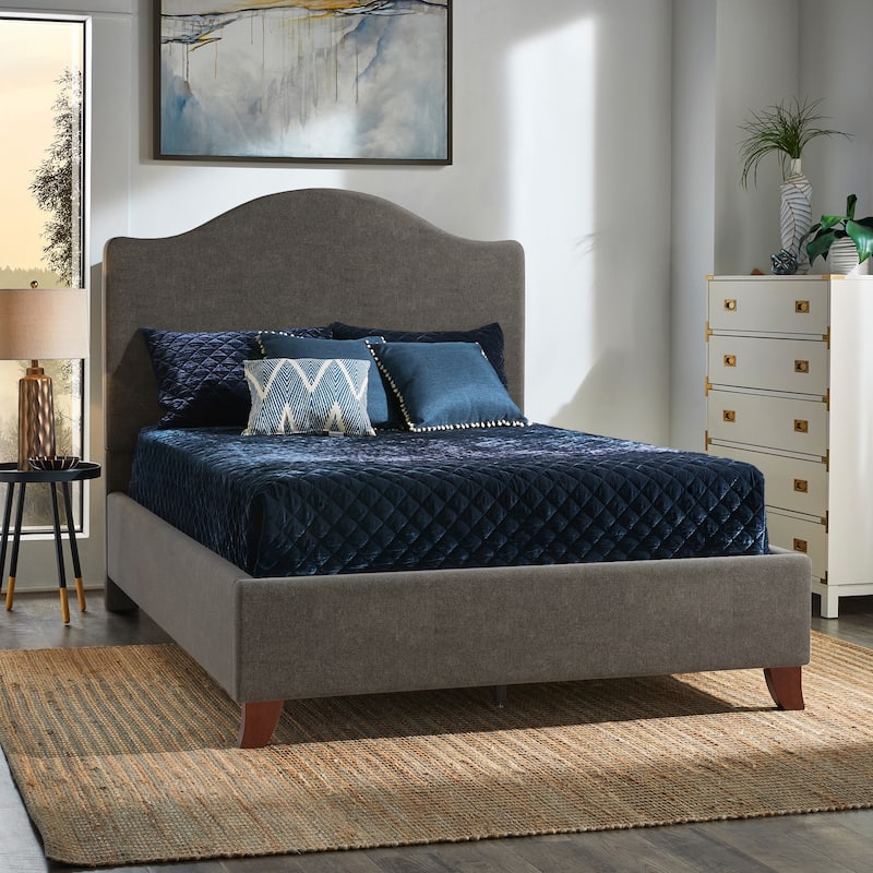 Winchester Upholstered Queen Bed with Curved Headboard by iNSPIRE Q Classic