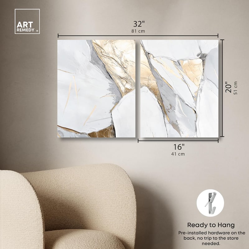Cracks of Creation III Canvas Set of 2 by Art Remedy, Gallery Wrapped