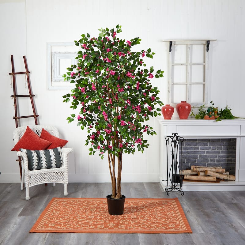 Artificial Silk Tree 6ft - Colorful Decorative Tree with Realistic Foliage for Home Decor - 6ft.
