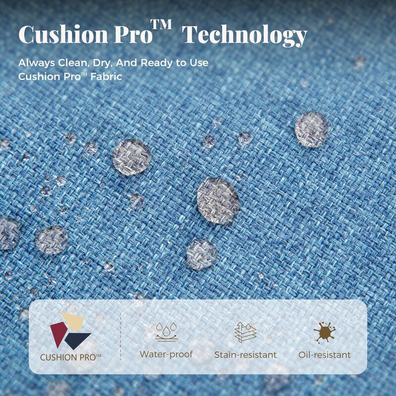 MAISON ARTS 4-Seat Patio Conversation Sets with 2 Rocking Sofa Chairs, 1 Loveseat Sofa and 1 Coffee Table