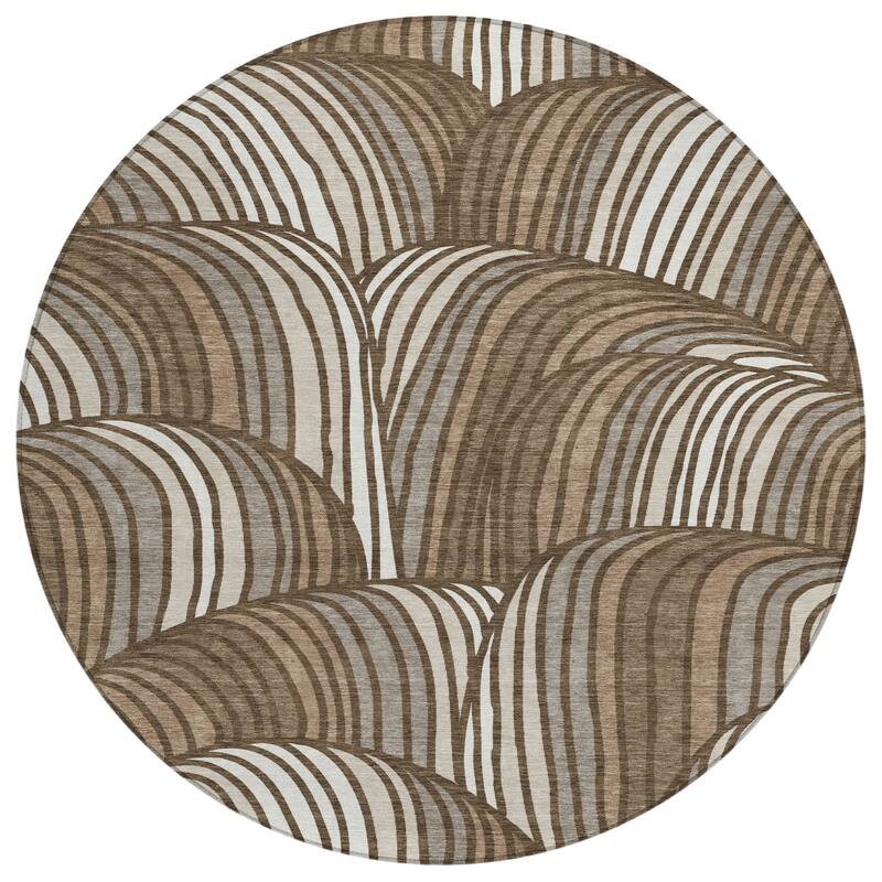 Machine Washable Indoor/ Outdoor Modern Parsons Chantille Rug