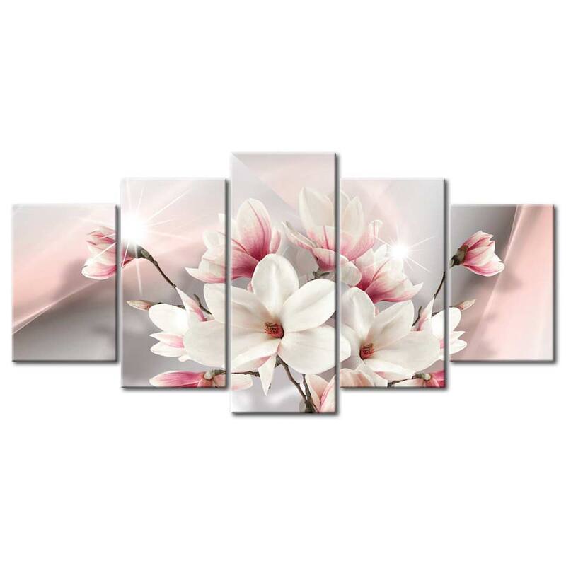 Floral Canvas Wall Art - Magnolia In Bloom - 5 Pieces - 40"Wx20"H