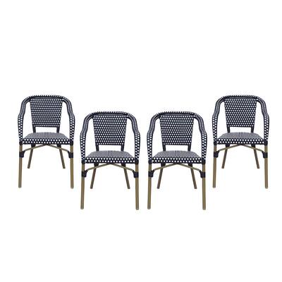 Cecil Outdoor French Bistro Chairs (Set of 4) by Christopher Knight Home