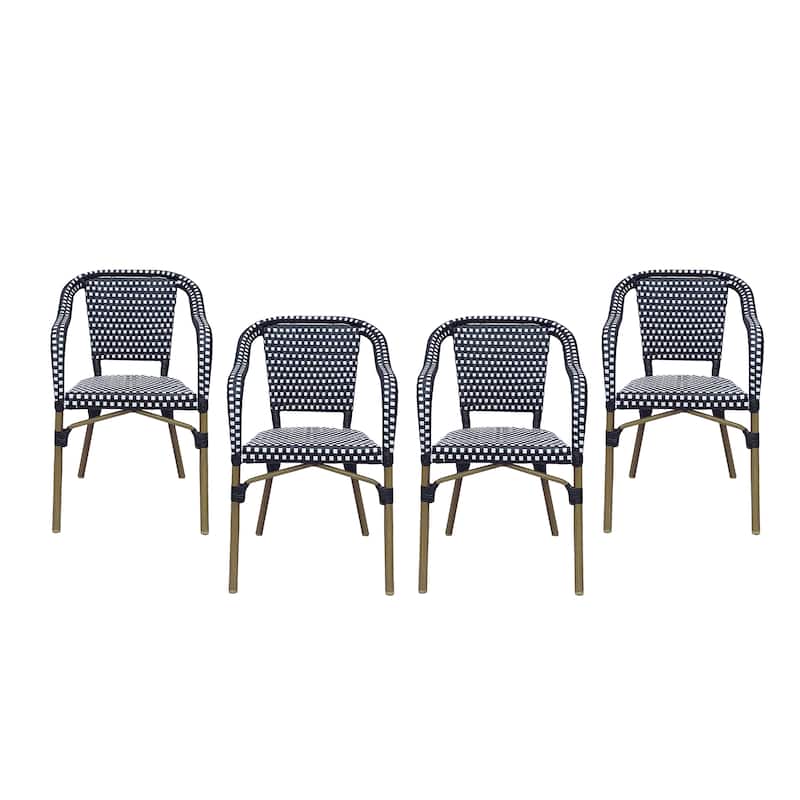 Cecil Outdoor French Cafe Chairs (Set of 4) by Christopher Knight Home