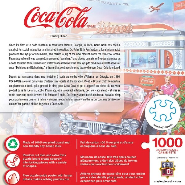 Coca-Cola Diner 1000 Pc Jigsaw Puzzle Fun for Family & Friends