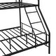 preview thumbnail 5 of 5, Full Over Twin Metal Bunk Bed with Sturdy Guardrails, Supported by Iron Frames