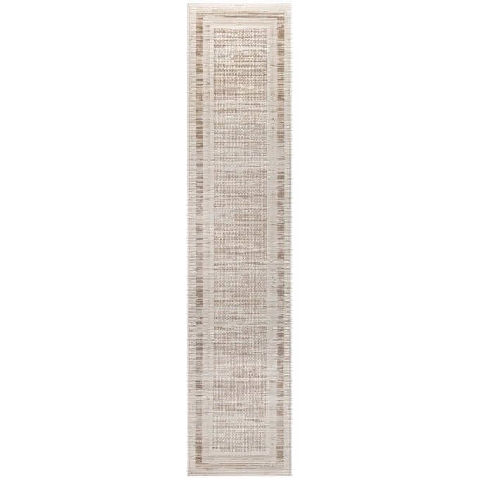 Nourison Serenity Home Indoor Geometric Area Rug - 2' 2" x 7' 6" - Mocha/Ivory - Runner