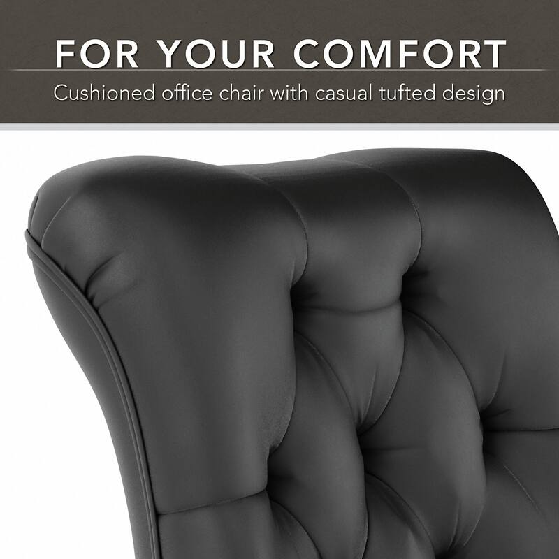 Key West 60W L-Desk with Tufted Office Chair by Bush Furniture