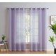 preview thumbnail 107 of 117, HLC.me 2 Piece Semi Sheer Voile Window Curtain Drapes Grommet Top Panels Bedroom, Living Room - Set of 2 panels