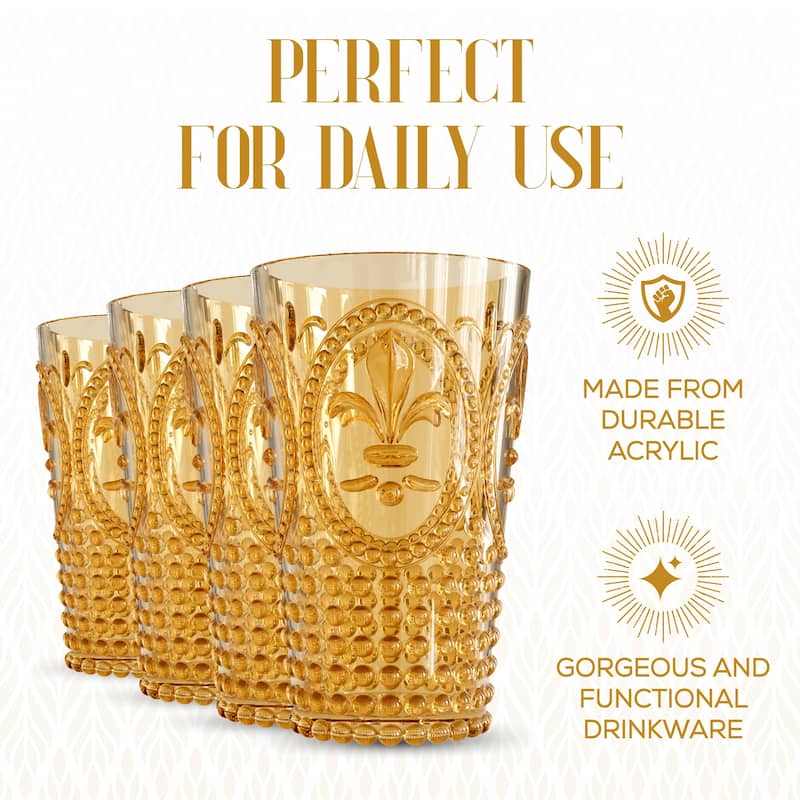 Elle Decor Set of 4 Acrylic Water Tumblers