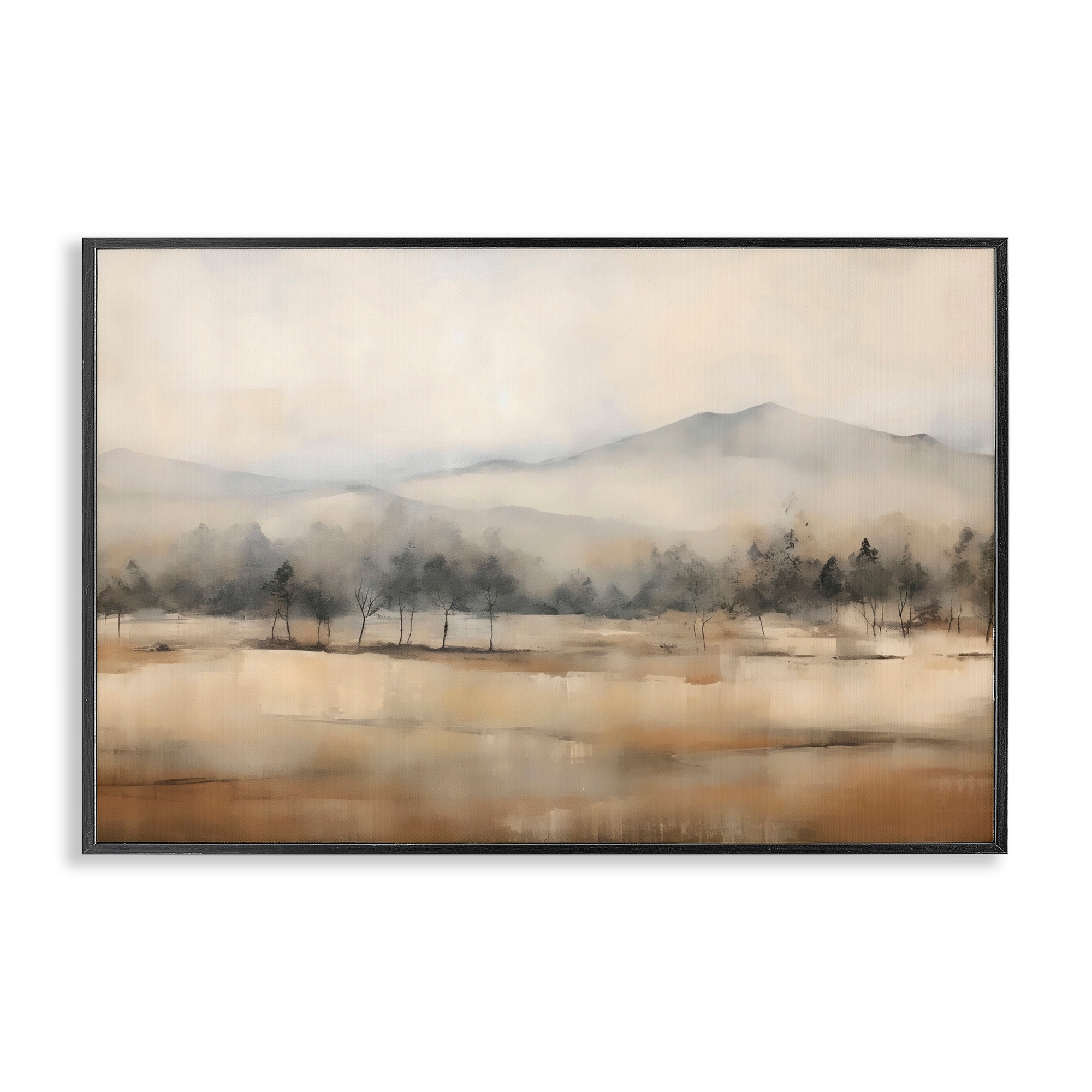 Stupell Distant Tree Covered Mountain Framed Giclee Art Design By Creative Studio