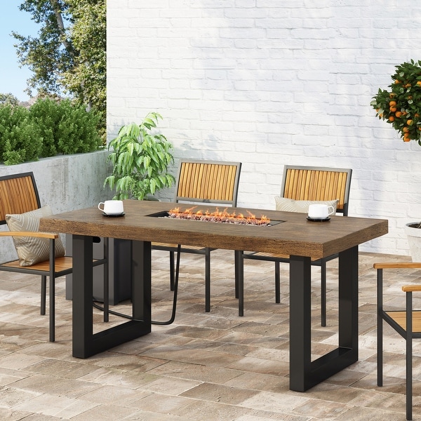 High top fire pit online dining table