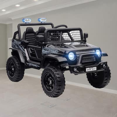 12V Ride-On Truck for Kids with Parent Remote, Music, Horn, Suspension, LED Lights, and Adjustable Speed for Ages 3-6