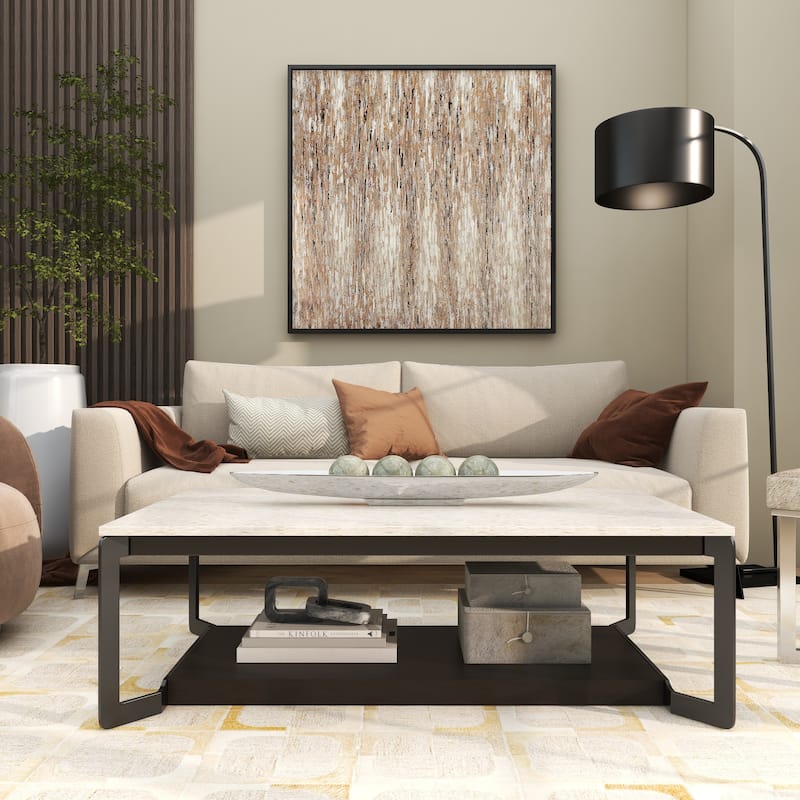 Aluminum Metal Living Room Decor Tray - Silver - Roche River Decor