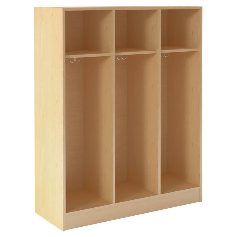 Triple Locker Storage Unit - 45" Wide x 18" Deep x 59" High - Durable Metal Locker Cabinet