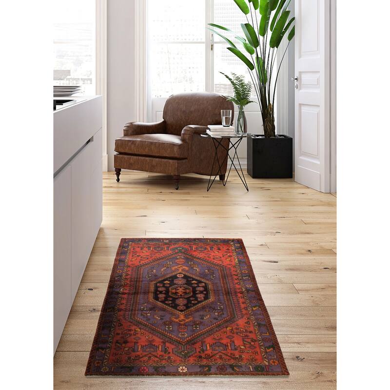 ECARPETGALLERY Hand-knotted Andelz Dark Copper Wool Rug - 4'4 x 7'1