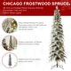 preview thumbnail 31 of 58, Glitzhome Pre-Lit Flocked Pencil Spruce Artificial Christmas Tree with Warm White Lights