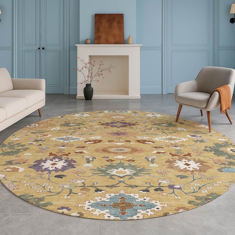 Machine Washable Indoor/ Outdoor Traditional Marci Chantille Rug