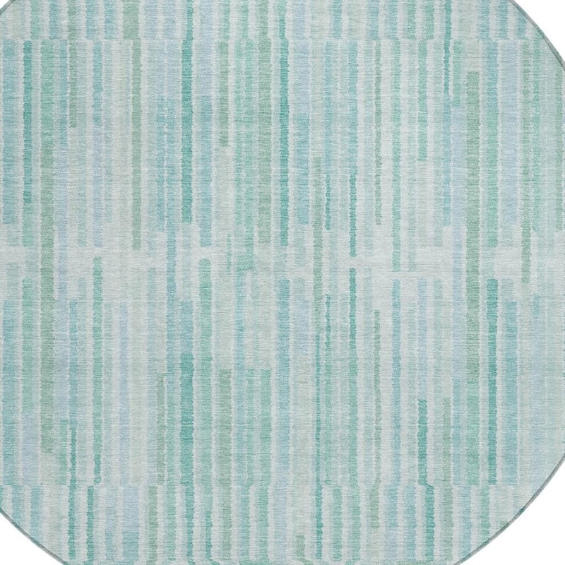 HomeRoots Striped Transitional Rectangle Outdoor Rug