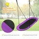 preview thumbnail 7 of 8, 60" Saucer Surf Outdoor Adjustable Swing Set-Purple - 60" x 32" (L x W)