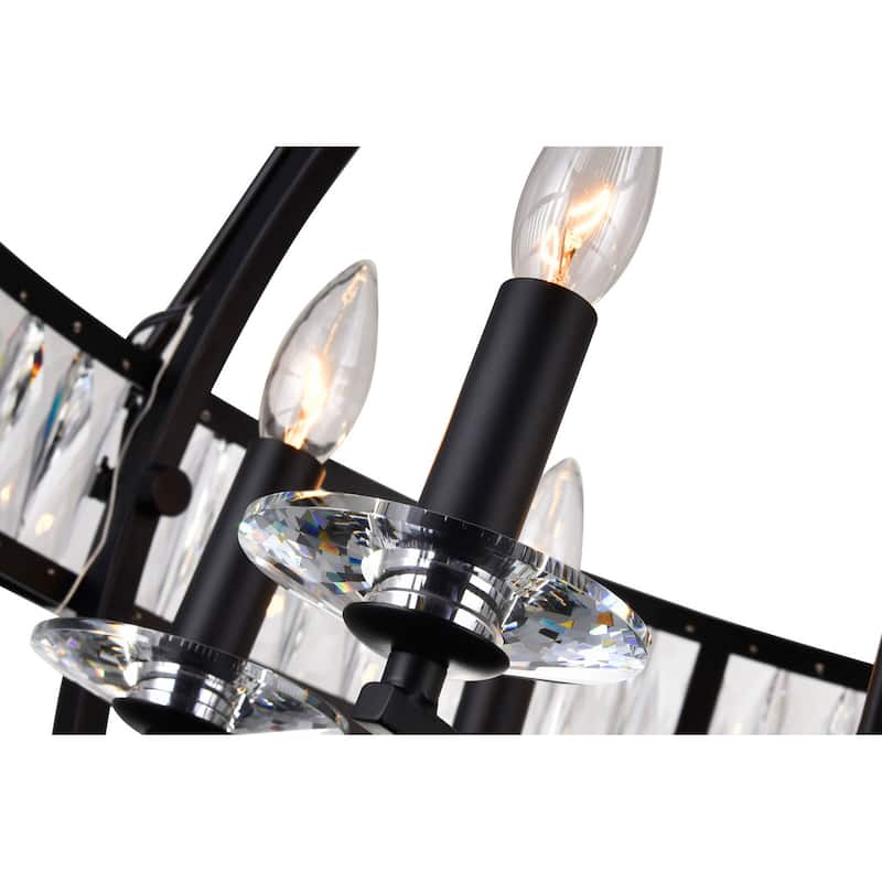 Arkansas 6 Light Chandelier With Black Finish