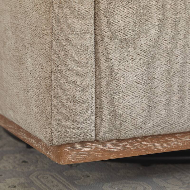 Square Upholstered Swivel Accent Chair
