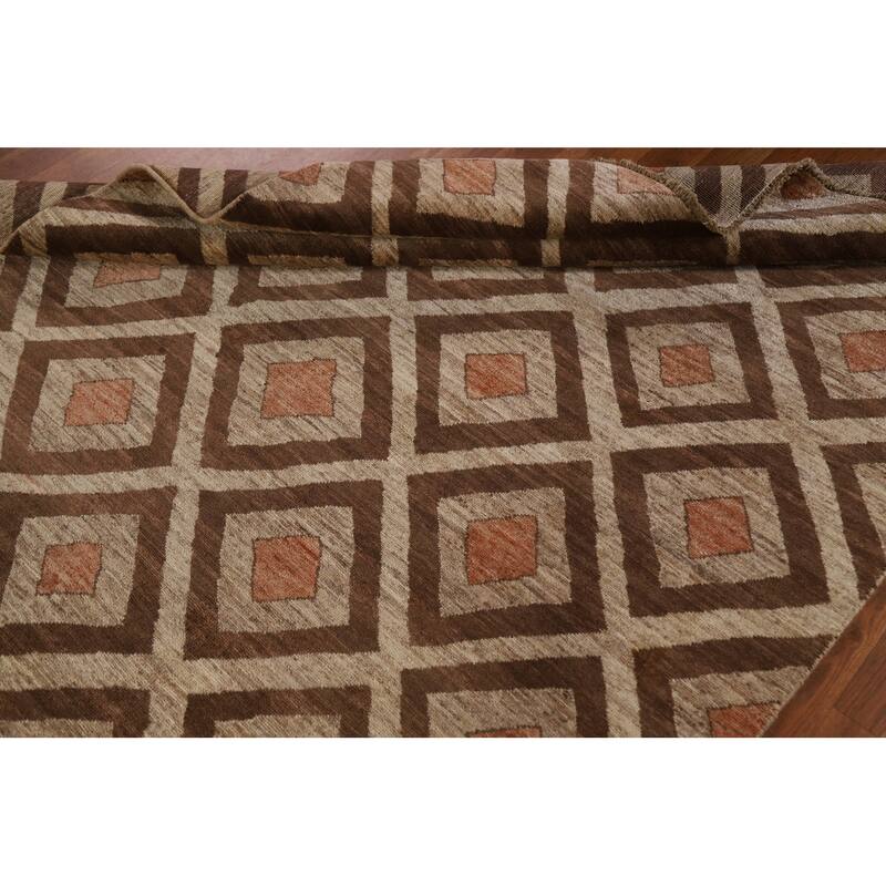 Geometric Gabbeh Kashkoli Oriental Area Rug Hand-knotted Wool Carpet - 5'2" x 7'10"