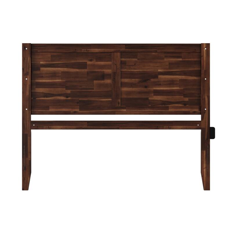 Wood Headboard - Modern Chevron Design, USB Charger, Queen King Size Bed Frame