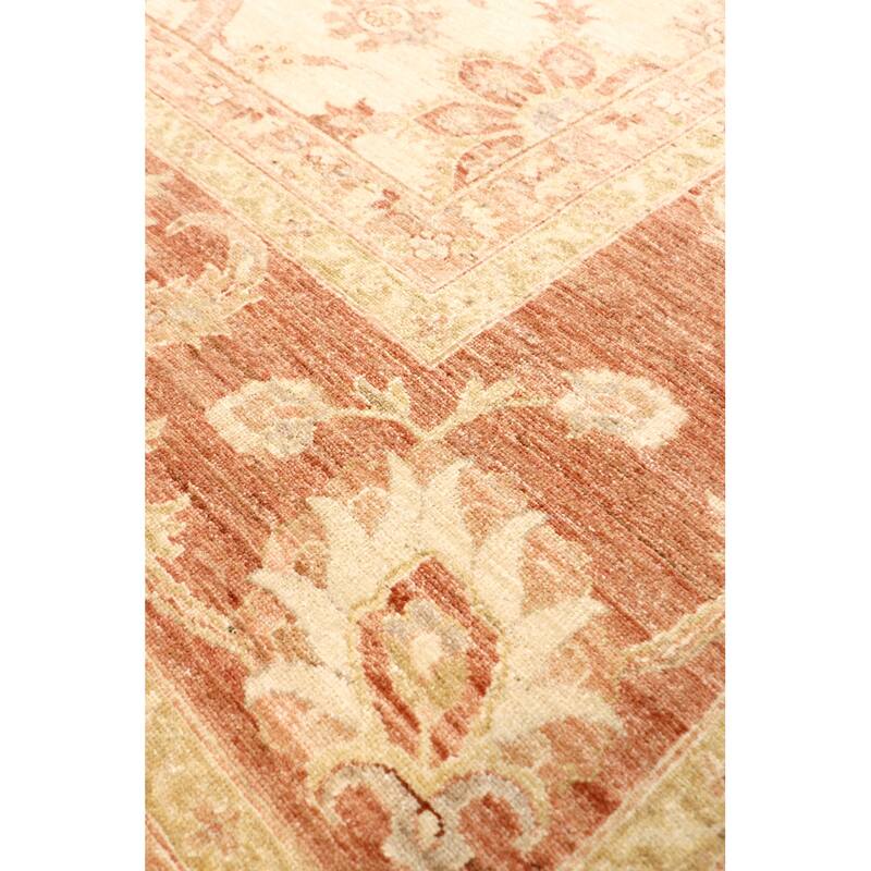 Pasargad Home Ferehan Hand-Knotted Beige Wool Area Rug
