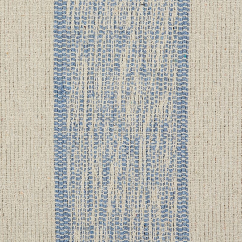 DII French Blue Variegated Plaid Recycled Yarn Rug (Set of 2) - Big