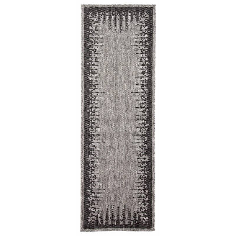 ECARPETGALLERY Machine Woven Edge Grey Area Rug - Grey - 2' 8" x 8' 2" - Runner