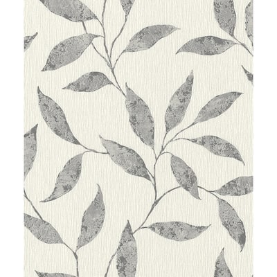 Amble Light Grey Vine Wallpaper