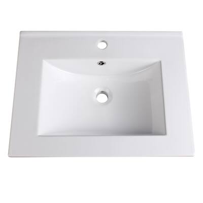 Fresca Torino 24" White Integrated Sink / Countertop