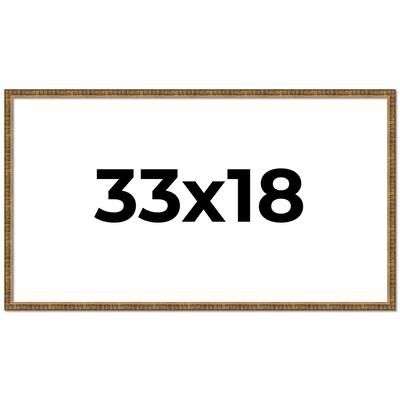 33x18 Frame Gold Picture Frame - Complete Modern Photo Frame Includes