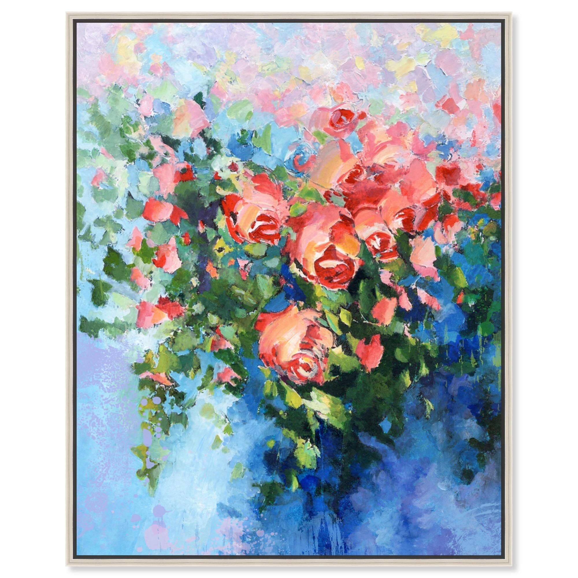 Colorful Dream Canvas Romantic Floral Wall Art by Art Remedy