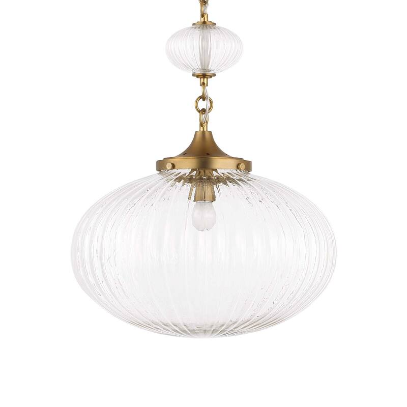 Uttermost Bellaire 1 Light Glass Shade Pendant - 16.5"W x 16.5"D x 20"H