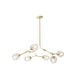 preview thumbnail 20 of 24, Adjustable Chandelier Pendant Gold Chandelier with Clear Glass Shades