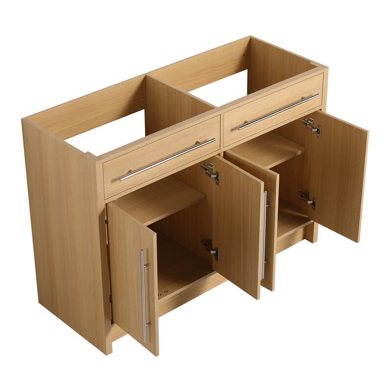 GDFStudio - Ravello Modern Freestanding Bathroom Vanity Cabinet with 4-Soft Closing Doors, Sink NOT INCLUDED - 48"