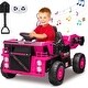 preview thumbnail 5 of 22, 12V Ride On Dump Truck for Kids with Remote Control Pink