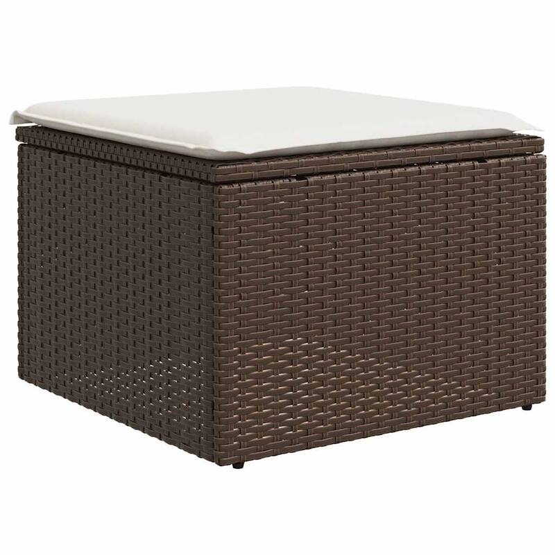 vidaXL Garden Sofa Set Brown PE Rattan Large Modular Garden Sofa Set - 21.7 x 21.7 x 14.6