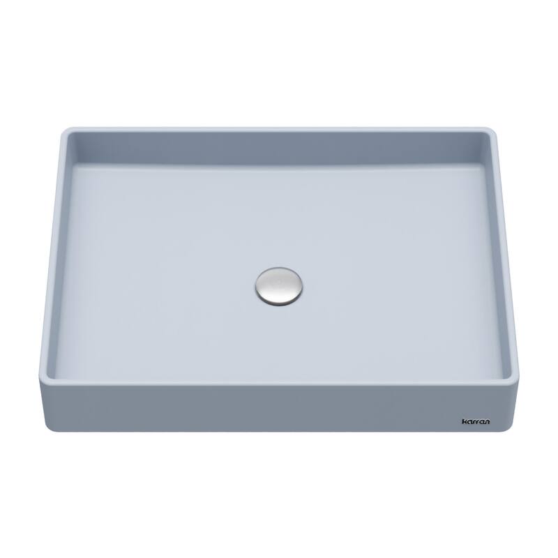 Karran USA SQS500 Sternhagen 23-5/8" Rectangular Quartz Composite - Ice Blue