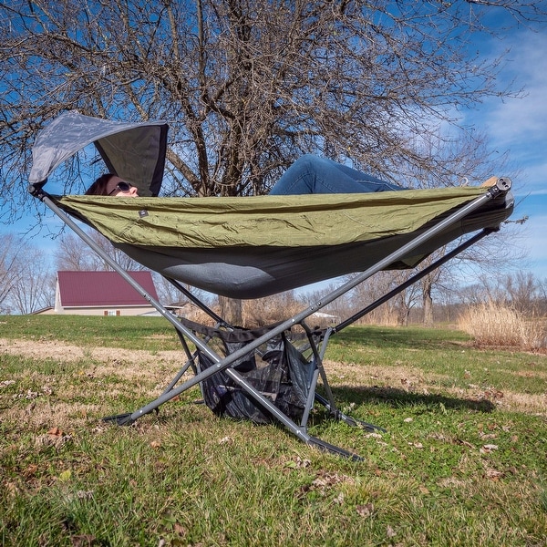 MOCK ONE Compact Portable Folding Hammock with Stand Includes