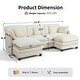 preview thumbnail 12 of 66, MCombo 111.8'' Modular Sectional Sofa Couch with Reversible Ottoman for Living Room, L Shaped Sofa, FSC Certified