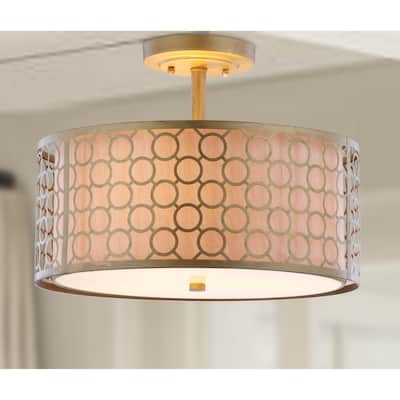 SAFAVIEH Lighting Giotta 3-light Gold Ceiling Light - 16"x16"x12.375"