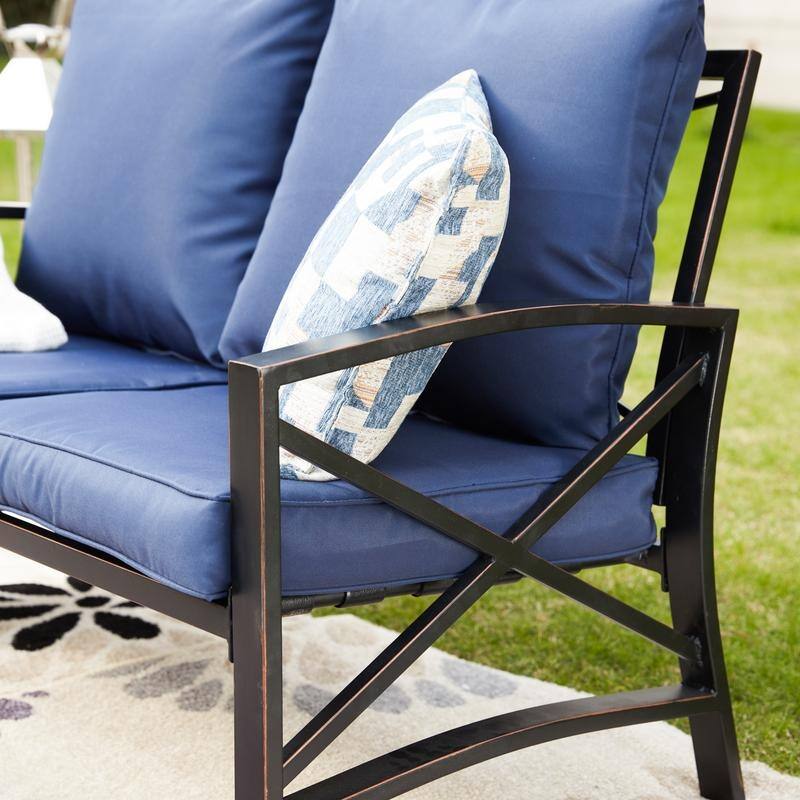 PATIO FESTIVAL 2-Piece Outdoor Loveseat & Coffee Table Set