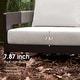 preview thumbnail 8 of 10, PURPLE LEAF Modern Aluminum Sectional Sofa with 7.87" Cushions for Yard Porch Deck Outdoor Conversation Sets