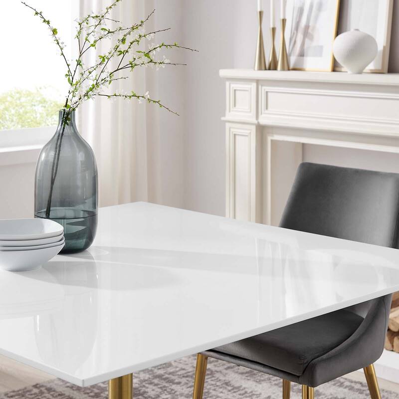 47" Square Wood Top Dining Table