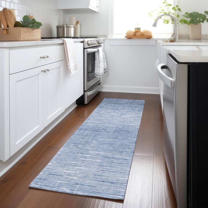 Machine Washable Indoor/ Outdoor Chantille Ombre Stripes Rug